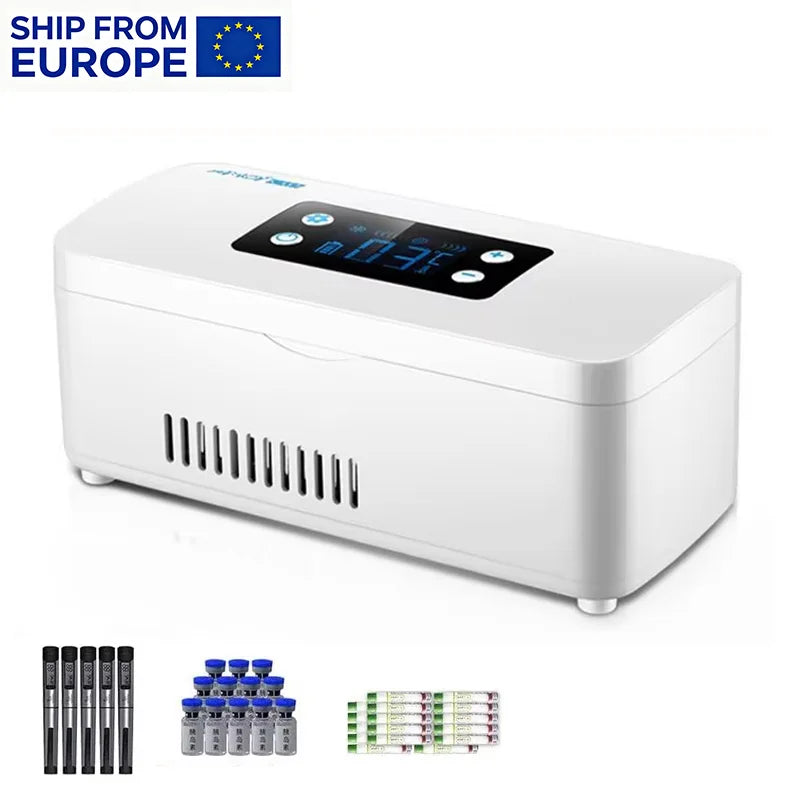 Bärbar Insulinkylare & Medicinkylskåp – LCD-skärm, Batteridriven