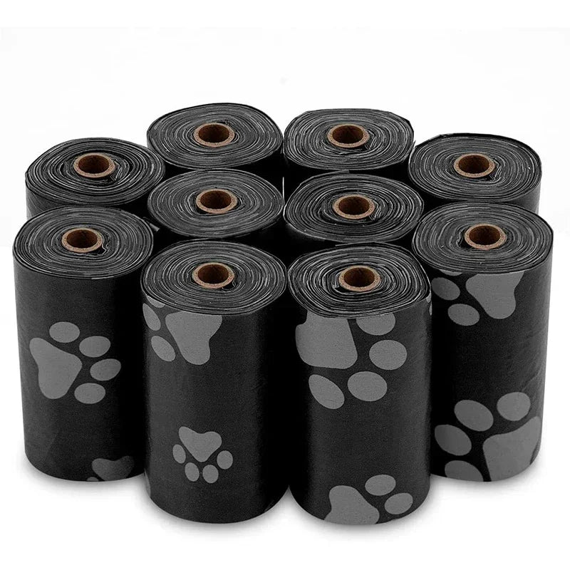 Bajspåsar för Hund – Tjocka Nedbrytbara Doftande 15påsar/Rulle 26x24cm Lila Röd Grön Svart Blå 5–100 Rullar