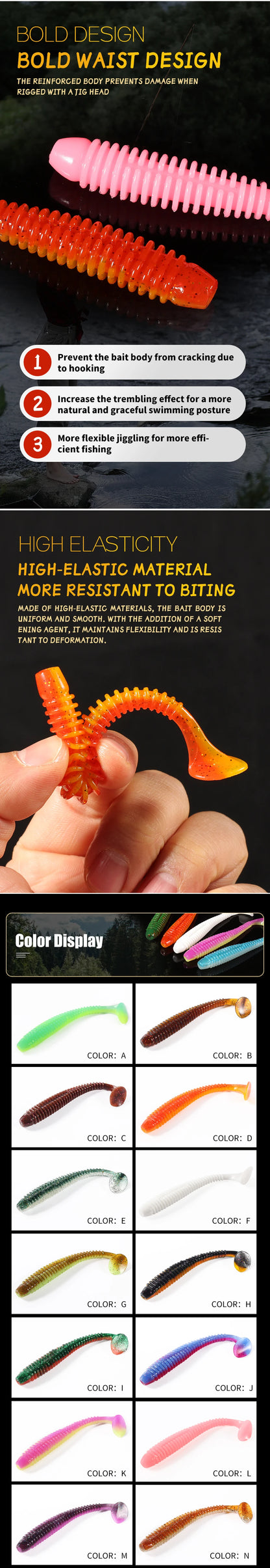 Supercontinent Impact Ring Shad Fishing Lure Soft 63mm 80mm 97mm Plastics Baits Swimbait Jigging Lure Artificial Baits