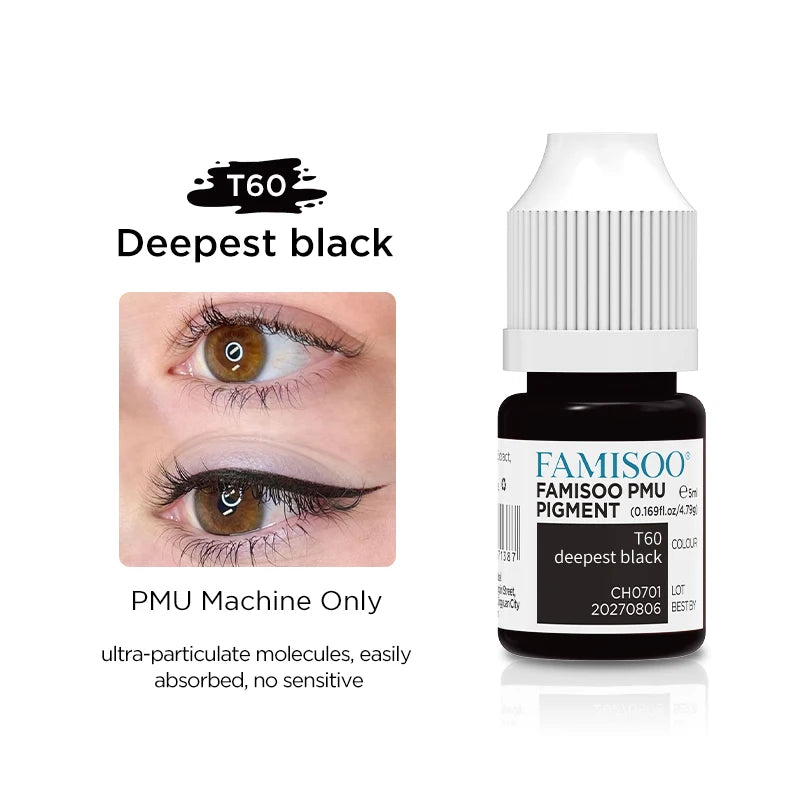 FAMISOO 5ML Permanent Makeup Pigment Tattoo Lips Tattoo Inks Eyebrows Eyeliners Pigments Microblading Pigment Tattoo Pigments