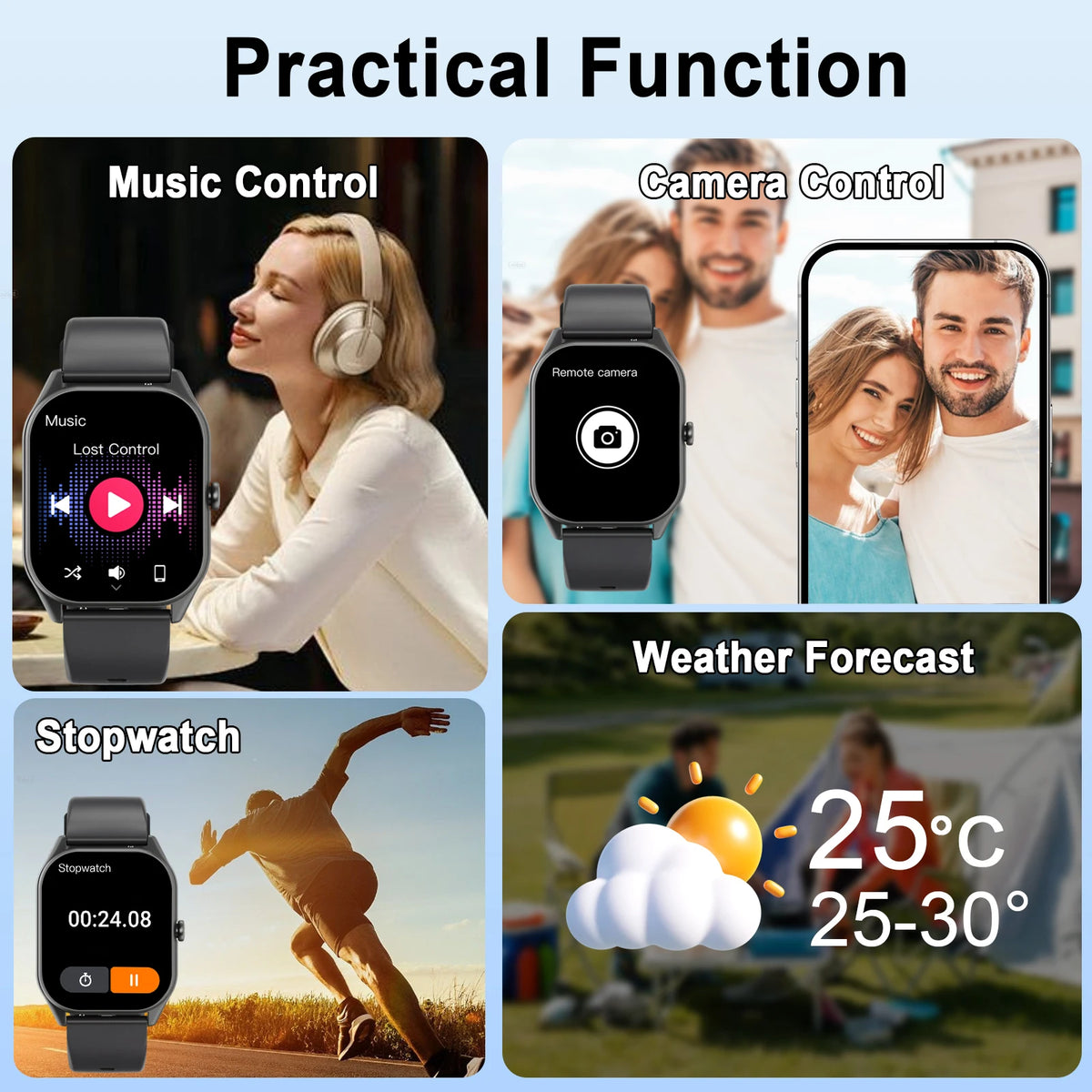 GAWSUG New Ultra thin Wireless Call SmartWatch Women Watches Men Sports Fitness Tracker Heart Rate Smartwatches For Android IOS