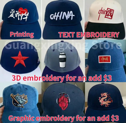 Anpassningsbar Keps med Logotyp 2026 – Golfkeps Unisex Broderi Tryck Profilkläder 10 Färger