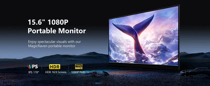 Amoudo portable monitors 15.6 inches 1920*1080P FHD, portable laptop computer extension screen, IPS screen, Monitor for laptop computer portable/PC/Telephone