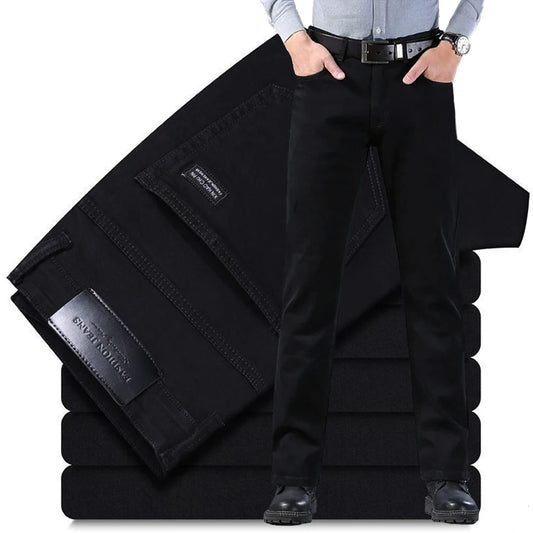 Klassiska raka stretchjeans för herrar