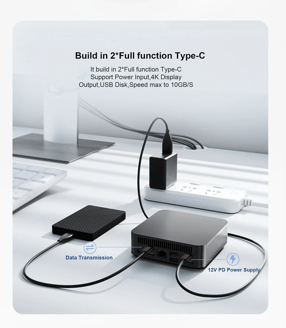 3 Screen Display Mini Host Windows 11 Mini Pc Intel Core I9 10980HK Mini PC Computer 16/32GB RAM 1TB/2TB SSD Wifi 6 BT5.2 4K HD