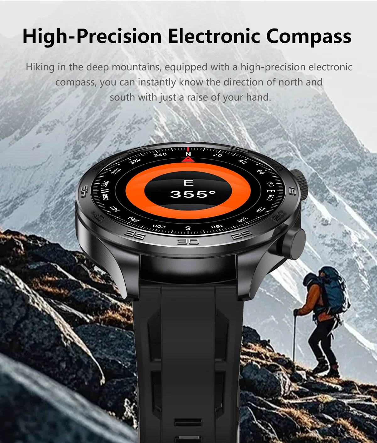 2026New Men's Outdoor Sports Smartwatch GPSTrack 1000mAh Battery Heart Rate Monitor 100+Sport Mode IP67 Waterproof Smart Watches