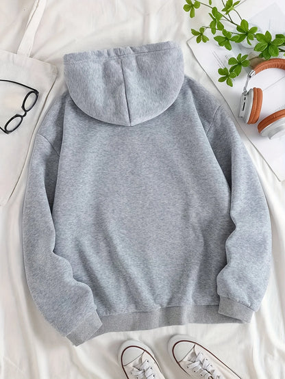 2025 Autumn and Winter Women's Casual Hoodie Geometric Pattern Hooded Collar Autumn and Winter Casual Wear Personality Y2K Top