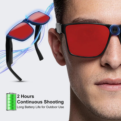 Intelligent AI Sunglasses HD with 800W Pixel Shooting and Camera for Recording Bluetooth Music Calling Outdoor Sports Shooting