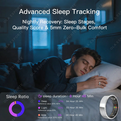 R09 Smart Ring Men Women Heart Rate Blood Oxygen Monitor Sleep Tracker Smartring Multi SportMode 5ATM Waterproof for Andorid IOS