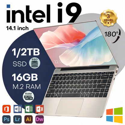 14,1" Laptop Intel Core i9-10980HK / N150 16GB LPDDR4 Upp till 2TB SSD – Win 11 Pro FHD IPS WiFi 6 Bluetooth 5000mAh Kamera CE