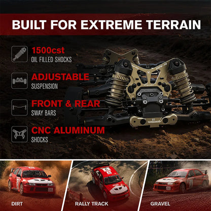 1/7 RC Rally Car 4WD For Mitsubishi Lancer EVO 6.5 Competition Grade Brushless High Speed RTR Remote Control Racing Vehicle