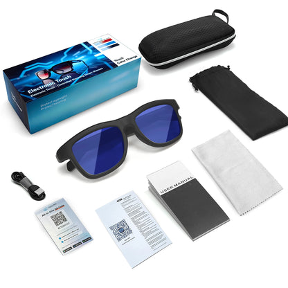 Touch Automatic Color Changing Dimming Bluetooth 5.4 Voice Assistant AI Smart Translation Music Glasses Men UV400 Protection
