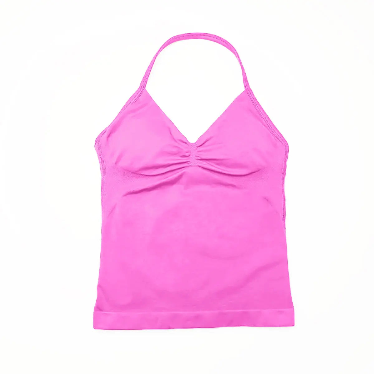 NCLAGEN Seamless Longline Strappy Top Sports Yoga Vest Women Fitness Tank Top Gym Beautiful Open Back Bra Running Workout Halter