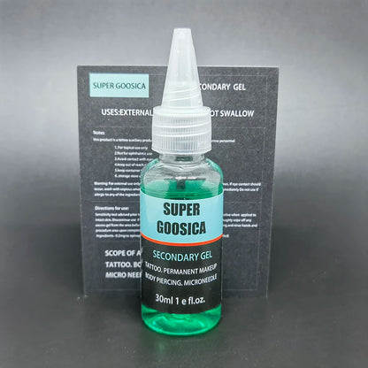 New Super Goosica Tattoo Blue Gel Secondary Gel During Permanent Makeup Microblading Piercing Eyebrow Lip Auxiliary Gel 30ml