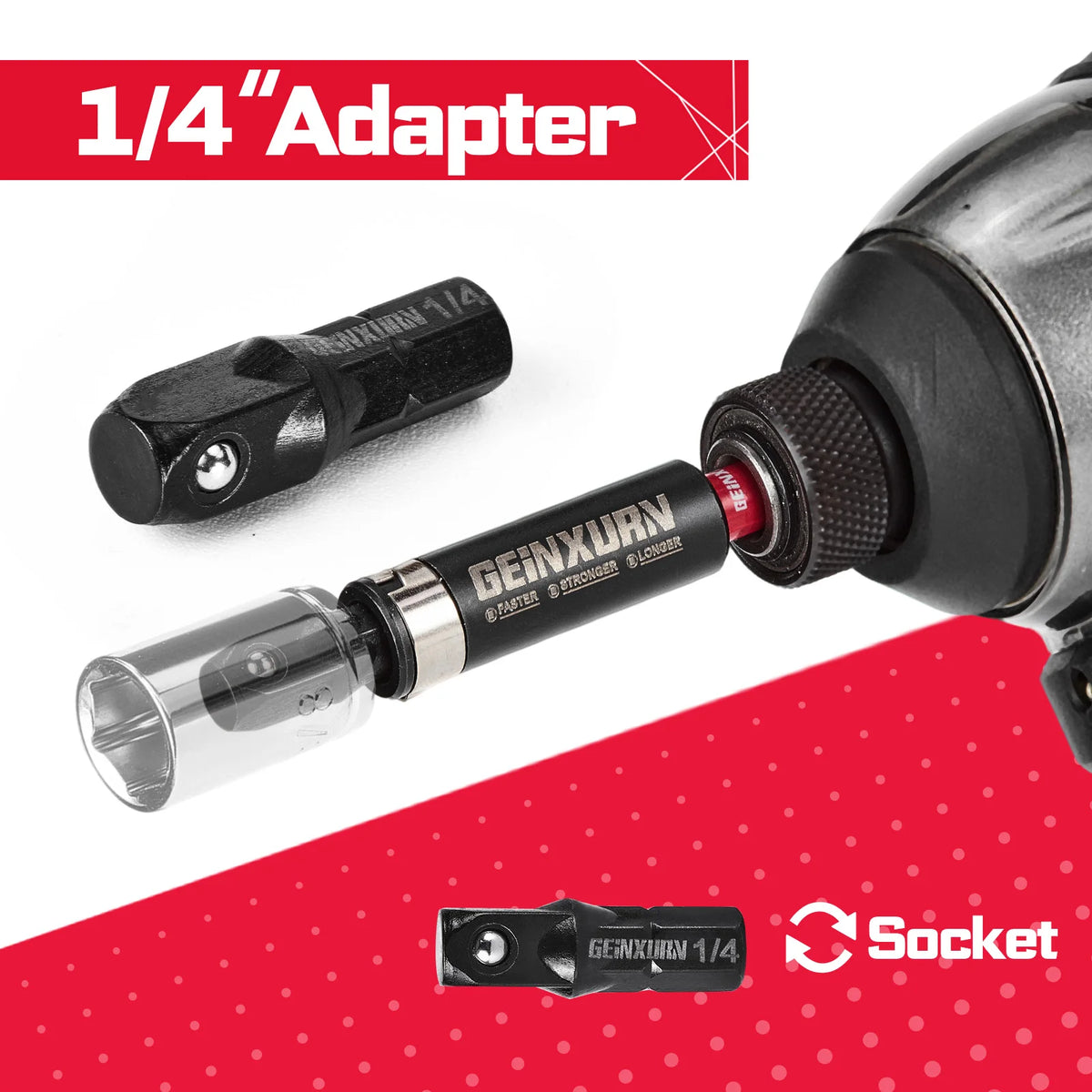 Geinxurn 83-delars skruvbitsset med magnetiska bits och adapter
