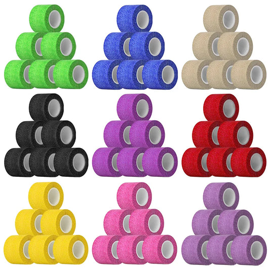 BIGWASP Tatueringsgrepp-tape 3,8 cm – Självhäftande Non-woven Bandage Halkfri Engångs 9 Färger 5–15-pack Tatuering 2026