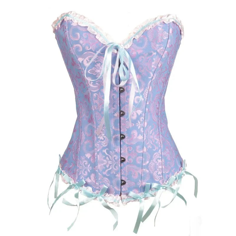 Sexig gotisk korsett shapewear dam steampunk snörning midjeträning
