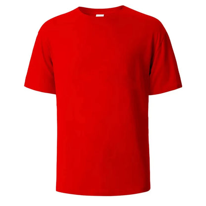 500/300g Heavy-duty White Pure Cotton T-shirt Thickened Threaded Round Neck Short Sleeves Three Needle Half Sleeve Tees