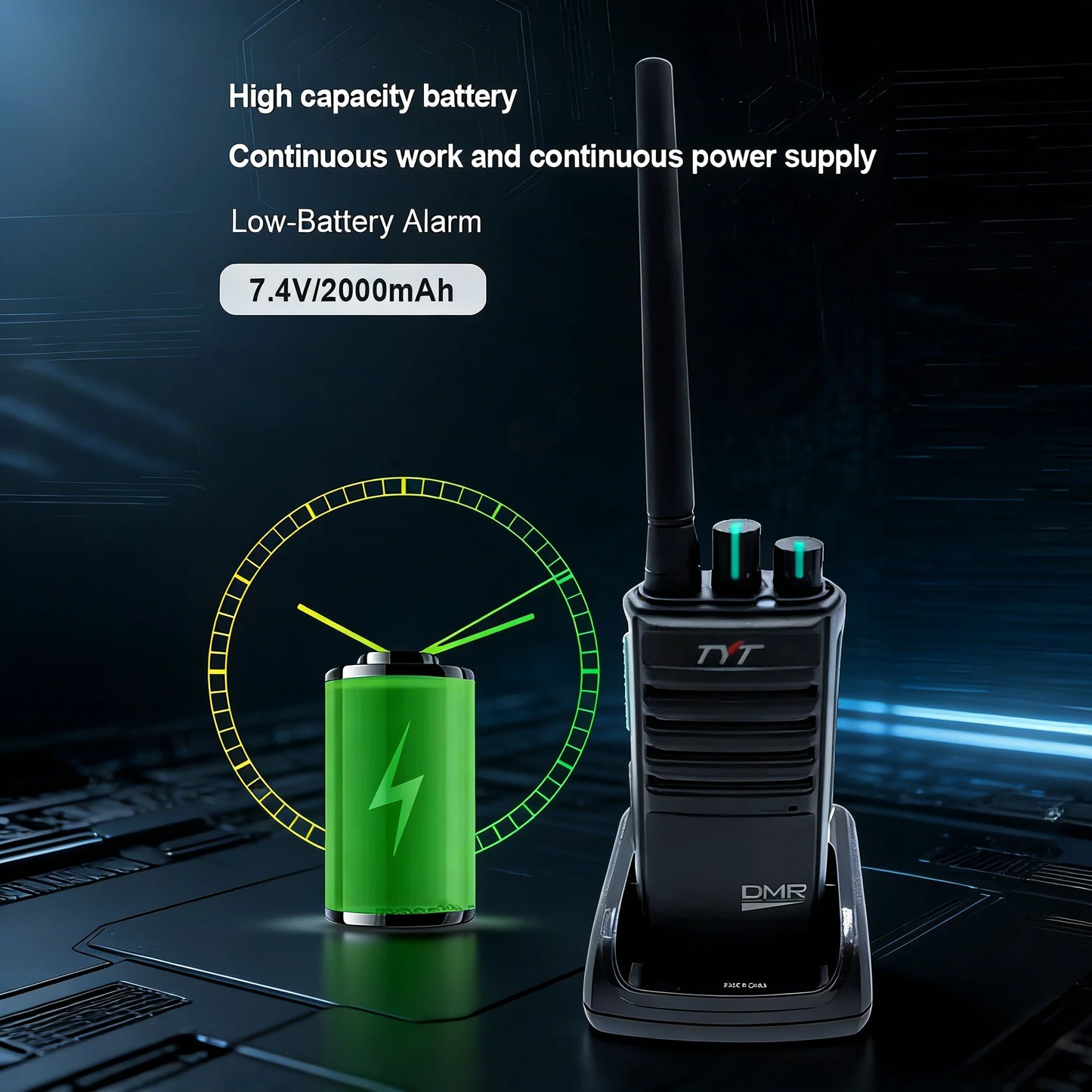 TYT MD-795 DMR Digital Walkie Talkie UHF 400-470MHz 4W/1W 64 Channels Voice Encryption Two Way Radio Long Range