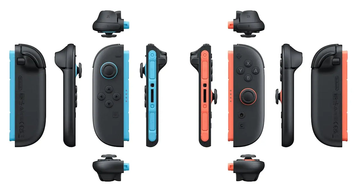 Nintendo Switch 2 Joy-Con 2 Pairs - Light Blue/Light Red Compatible with Ns2 Hall Effect Joystick Magnetic Connection Mouse Mode