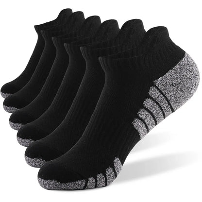 6pairs thickened towel bottom running socks mesh boat socks non-slip breathable sports socks Low cut Men's socks Women's socks