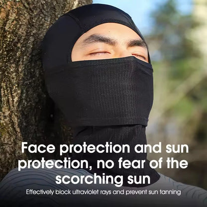 WEST BIKING Cool Men's Hat Summer Anti-UV Full Face Cover Motorcycle Balaclava Ice Silk Breathable Bike Helmet Mask Cycling Caps