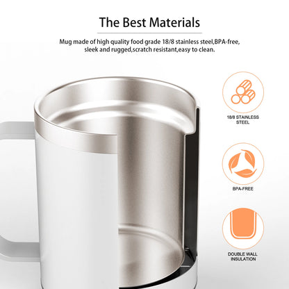 Self Heating Coffee Mug USB Powered Heated Cup with Temperature Control 131℉ Electric Coffee Mug Warmer for Desk Heated Mug