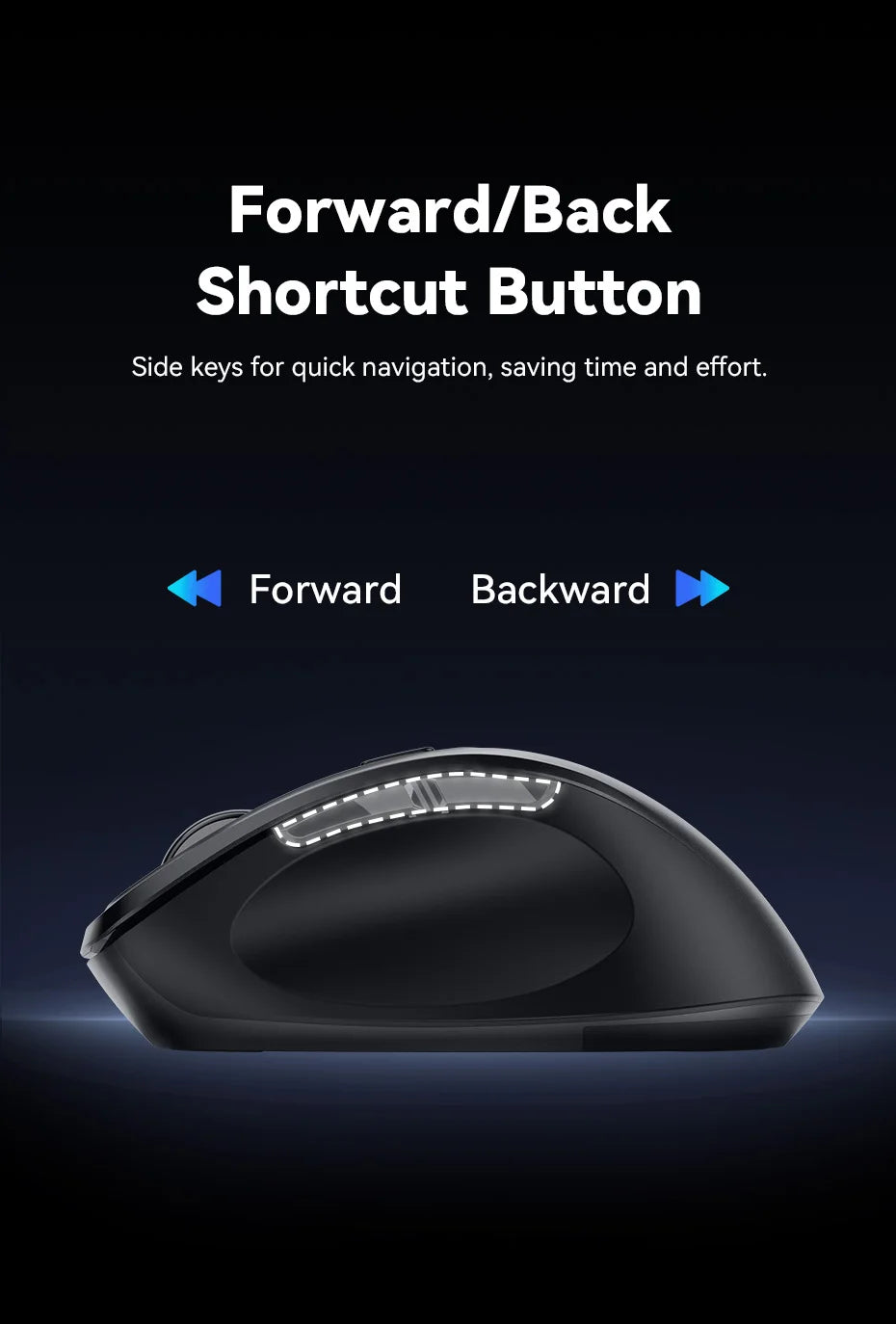 Vention Ergonomic Wireless Mouse Bluetooth 5.1 Dual-Mode USB 2.4G Mouse 4000 DPI 6 Buttons Mouse for PC MacBook Pro Tablet Mice
