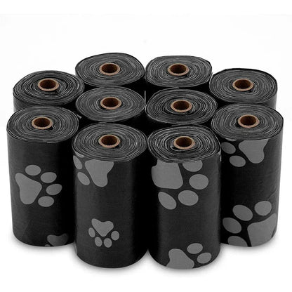 Bajspåsar för Hund – Tjocka Nedbrytbara Doftande 15påsar/Rulle 26x24cm Lila Röd Grön Svart Blå 5–100 Rullar