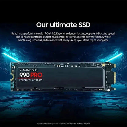 M.2 NVMe SSD 980Pro 990Pro – PCIe 4.0 7400MB/s 1TB 2TB 4TB Laptop & PC USB Type-C Snabb Lagring 2026