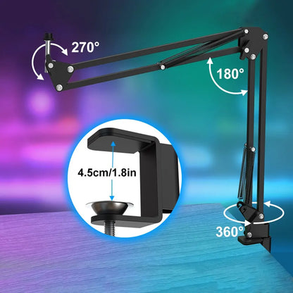 HAOMUREN USB-mikrofonset med bomarm för streaming