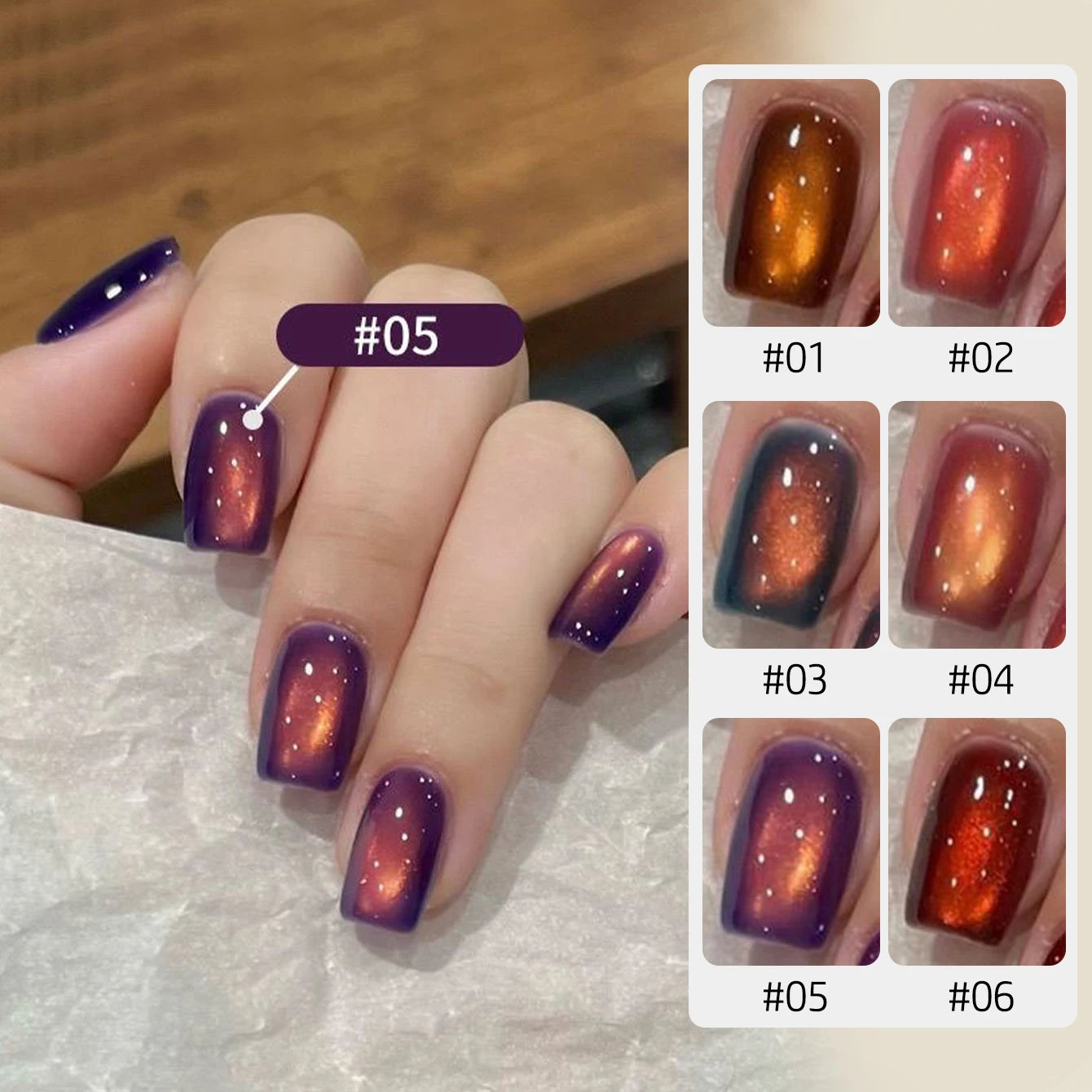 MIANEL Orion Nebula Cat Eye Gel Nail Polish Sparkling Crystal Shimmer Blue Purple Gold 2026 Spring/Summer Unique Special