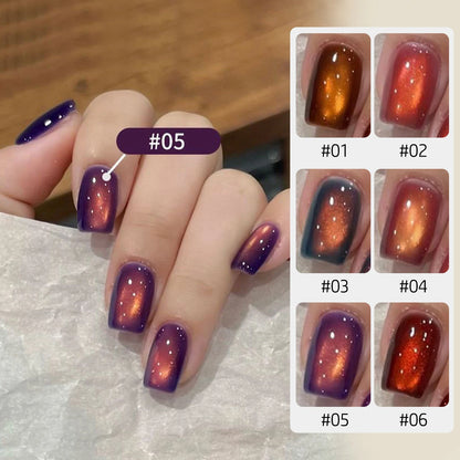 MIANEL Orion Nebula Cat Eye Gel Nail Polish Sparkling Crystal Shimmer Blue Purple Gold 2026 Spring/Summer Unique Special