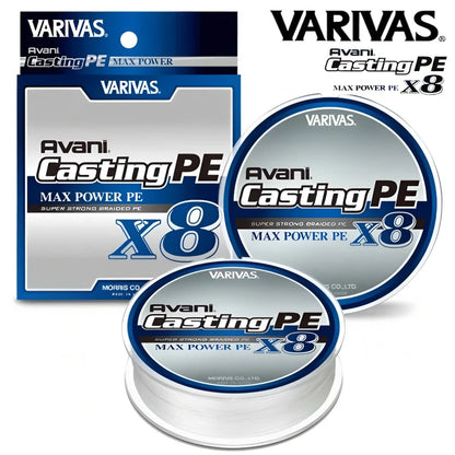 Varivas Avani Casting PE Max Power X8 Braided Fishing Line - Length:300m/330yds,Size:20-78LB Japan 8 Strand PE Braid Line