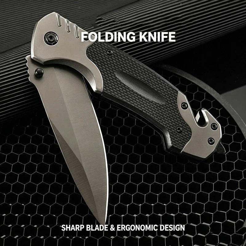 Outdoor Folding Knife - High Hardness Steel Blade, Sharp And Compact, Perfect For Carrying Around, Suitable For Camping And Surv