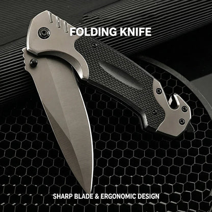 Outdoor Folding Knife - High Hardness Steel Blade, Sharp And Compact, Perfect For Carrying Around, Suitable For Camping And Surv