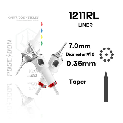 20Pcs POSEIDON V6 PRO MAX Tattoo Needles Disposable Safty Permanent Makeup Tattoo Cartridge Needles For Tattoo Machine