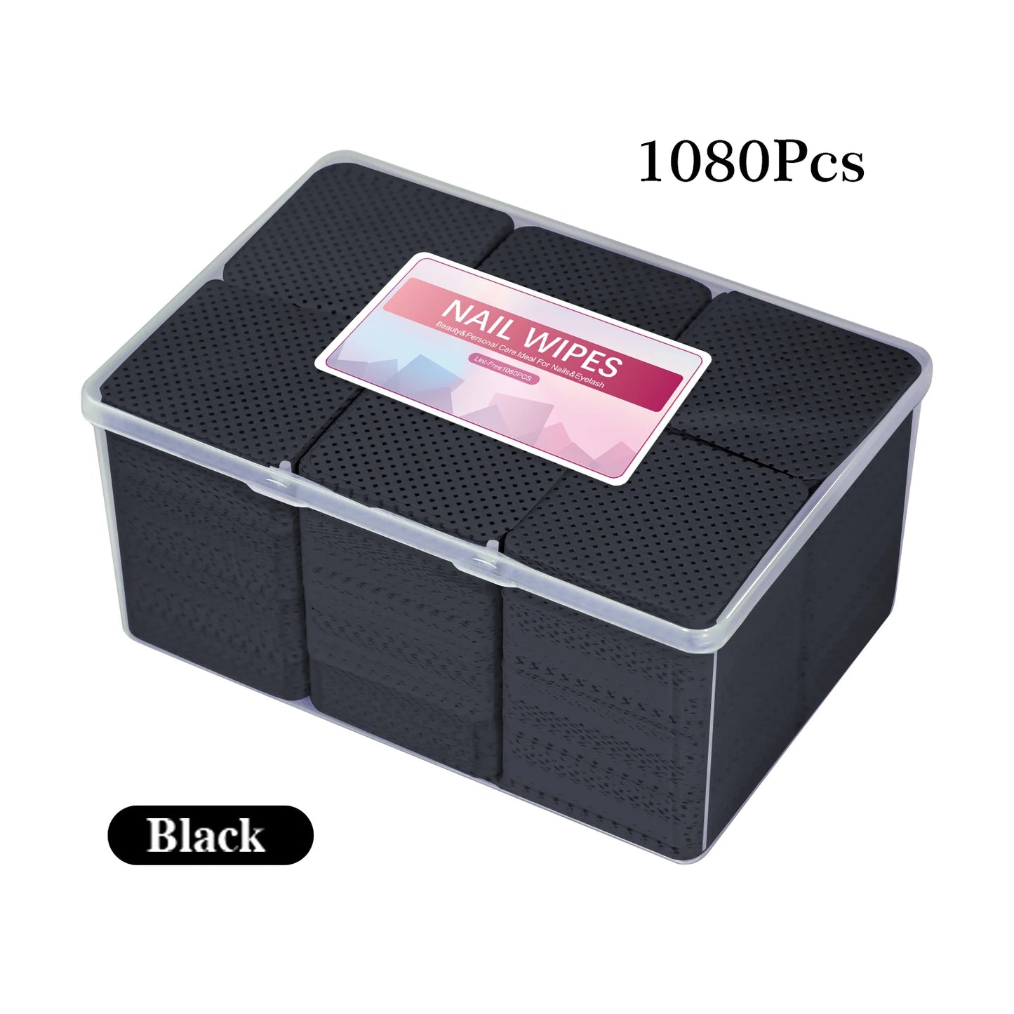 1080pcs Boxed Nail Art Lint-Free Eyelash Glue Wipes Paper Gel Polish Remover Clean Glue Cotton Pads Beauty Cleaning Tools
