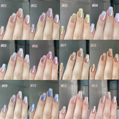 1-12pcs SHAKA Autumn Tanhua Cat Eye Pink Transparent Color Gel Nail Polish 2026 New Simple And Generous Halloween Nail Gel