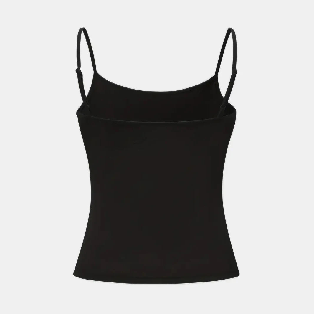 Women Tank Top Strap Slim Top for Summer Fashion Versatile Casual Breathable Micro Elastic Fabric Sleeveless Strap Top