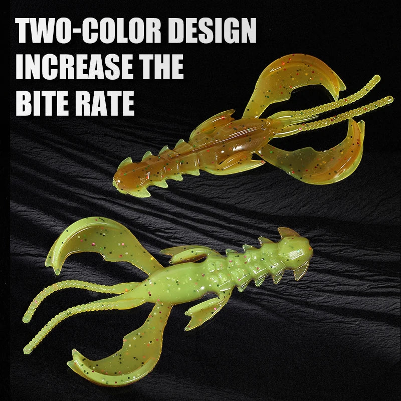 Supercontinent Crazy Lures 65mm/10pcs 40mm/20pcs Soft Lure Fishing Lures Shrimp Lobster Soft Plastic Lure Fishing Lures