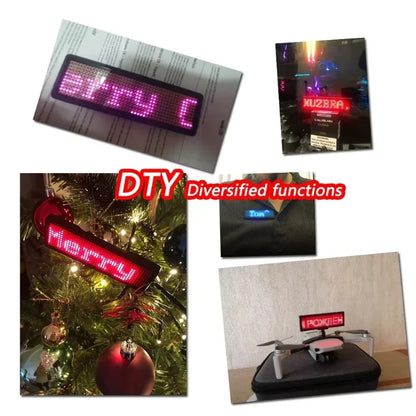Bluetooth LED Module Name Badge DIY Programmable Scrolling Message Board Mini LED Display HD DIY Electronic Kit