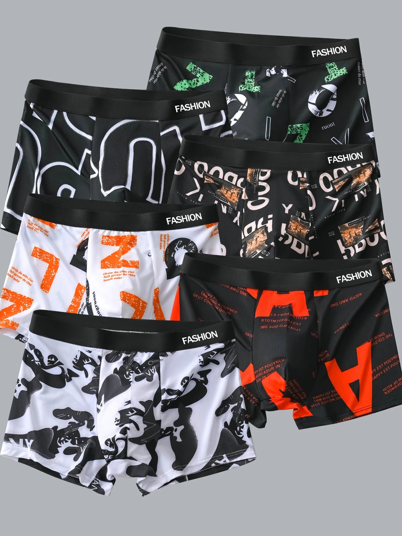 Herr Boxershorts 6-pack – Andningsbara Mjuka Sportig Stil Stretch, S–2XL