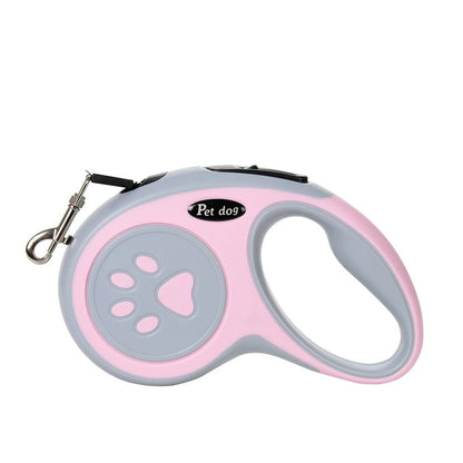 Hundkoppel med Tassdesign 3–5 m – Stark Nylon för Små & Medelstora Hundar, Grön/Svart/Himmelsblå/Rosa