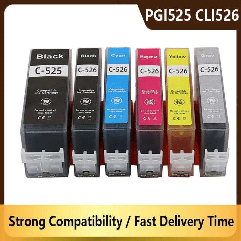 PGI525 PGI 525 CLI 526 Bläckpatroner för Canon Pixma-skrivare