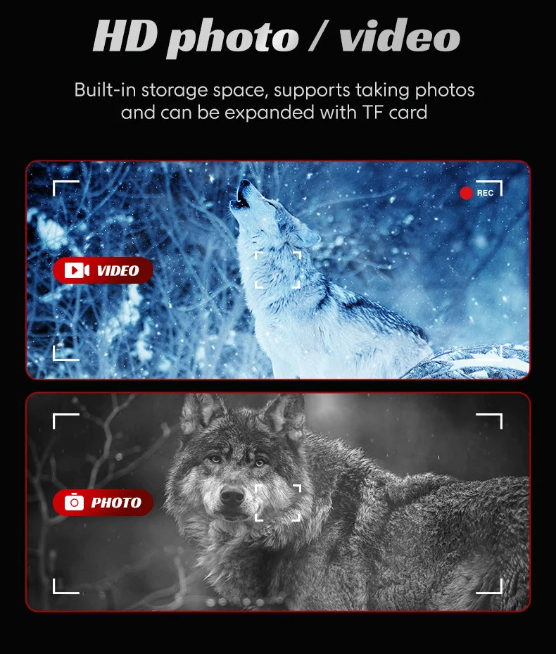 INSKAM 329-1 digital nattmonokular med 2-tumsskärm och 10× zoom