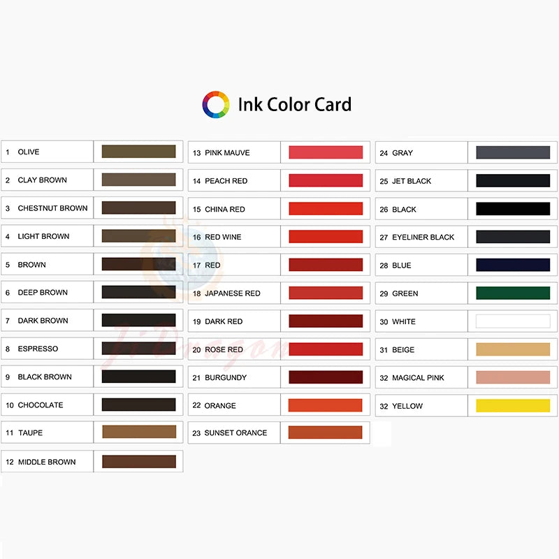 15ml Permanent Makeup Color Natural Eyebrow Dye Plant Tattoo Ink Microblading Pigments For Tattoos Eyebrow Lips Eyelash Set