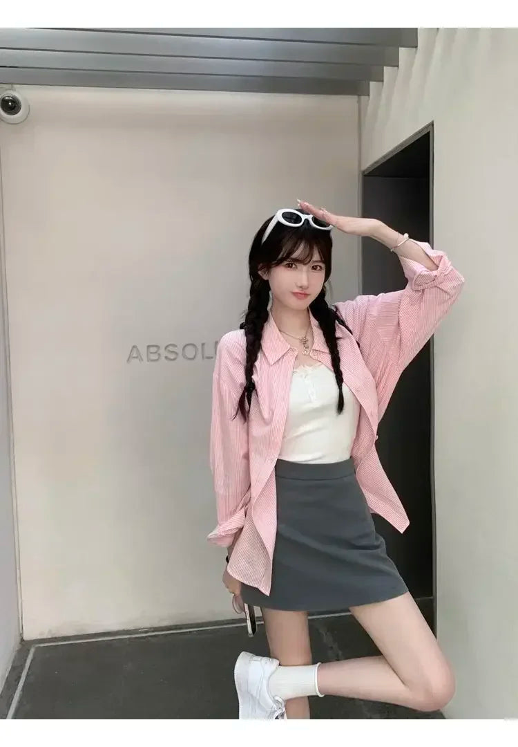 Dam Coquette Y2K Spets Crop Top – Ärmlös Koreansk Stil Sommar Linne Sexig Kawaii, 10 Färger One Size