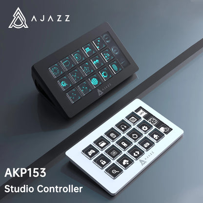 AJAZZ AKP153 makropanel med 15 LCD-knappar och USB-C