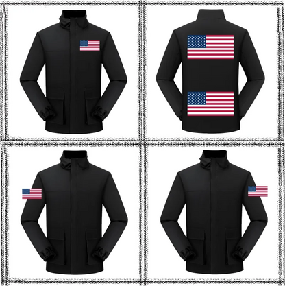 Autumn Men's Stand Up Collar Jacket Custom LOGO Printing Embroidery Company Brand Outdoor Waterproof And Windproof Thin Version